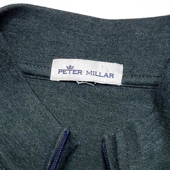 Peter Millar Mens Crown Comfort Pullover Size XL Gray Quarter Zip Palma Ceia - Picture 9 of 12